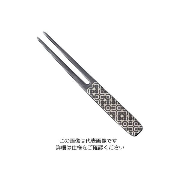 トーダイ 18ー8 黒酸化発色 ピックフォーク かんざし 七宝 63-7238-25 1個（直送品）
