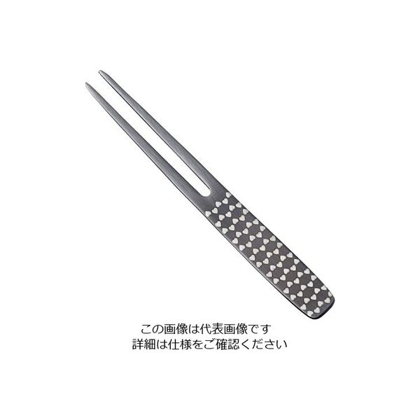 トーダイ 18ー8 黒酸化発色 ピックフォーク かんざし 花籠目 63-7238-27 1個（直送品）