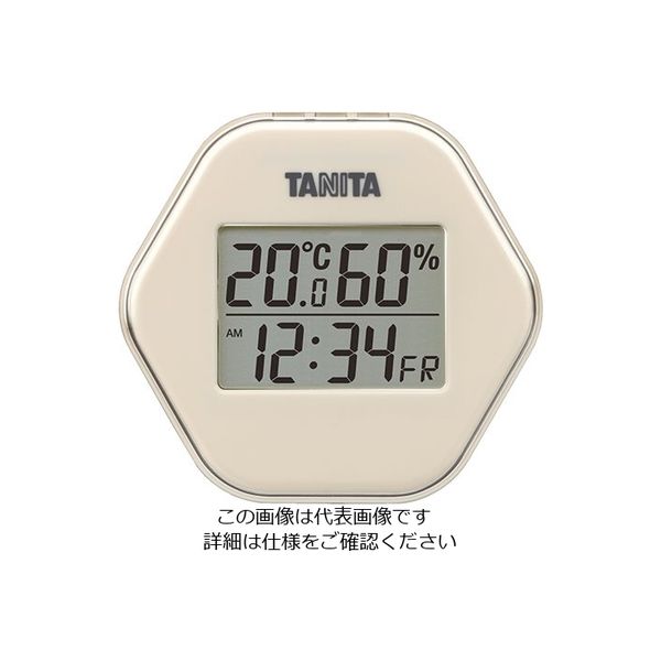 タニタ デジタル温湿度計 アイボリー TT-573-IV 1個 63-7292-29（直送品）