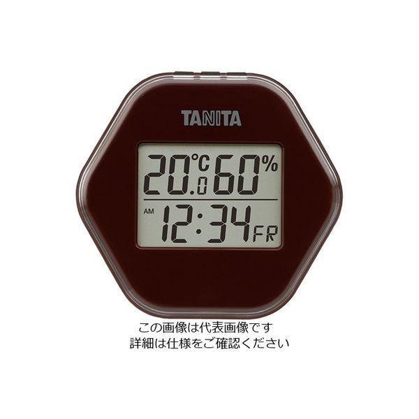 タニタ デジタル温湿度計 ブラウン TT-573-BR 1個 63-7292-30（直送品）