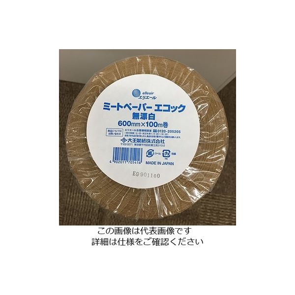 大王製紙 エリエール ミートペーパー エコック 無漂白 6本 703541 1ケース(6本) 63-7320-80（直送品）