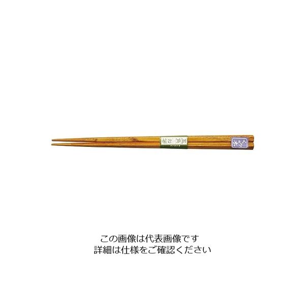 丸十 五角木箸 栗 22.5 YZ33-5 1個 64-2537-32（直送品）