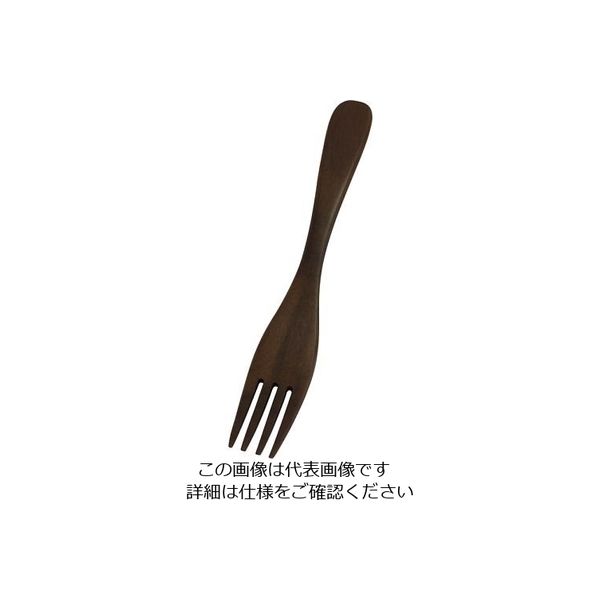 丸十 ウォルナット サラダフォーク V-084 1個 64-2538-51（直送品）