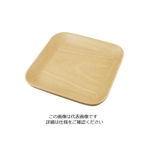 丸十 コーヒーソーサー ブナ 角 V-055-1 1個 64-2540-11（直送品）