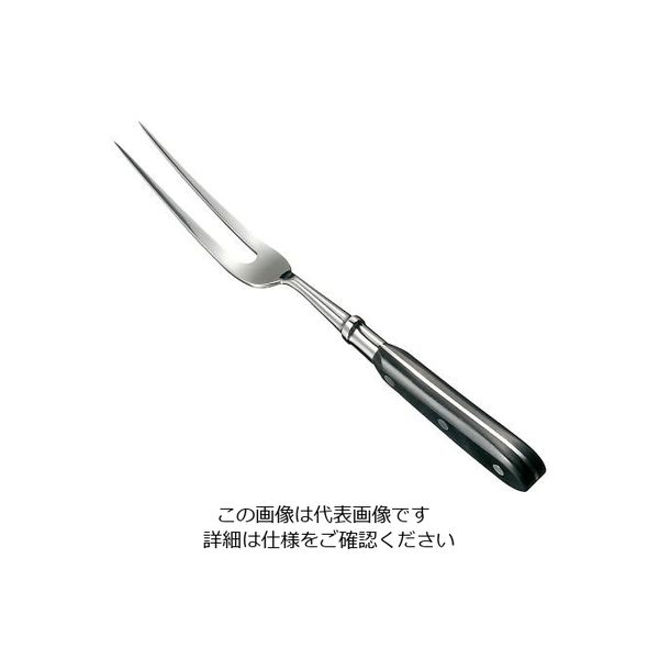 エムテートリマツ 黒合板柄カービングフォーク 64-3249-80 1個（直送品）