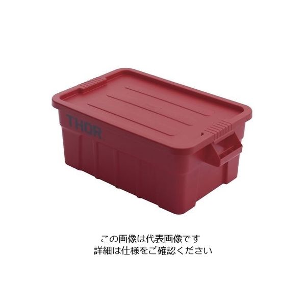 Trust ラージボックス(フタ付) レッド 3011 1個 64-4184-88（直送品）