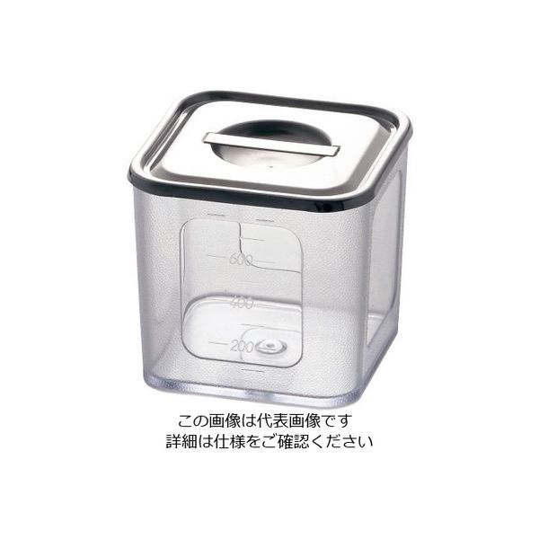 三宝産業 ポリカーボネイト 深型角キッチンポット 8cm 64-4185-87 1個（直送品）