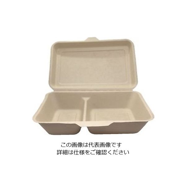 ダイモン エコ容器 ムギ・タケ 未晒色(50個入) 大仕切付 64-4189-68 1個(50個)（直送品）