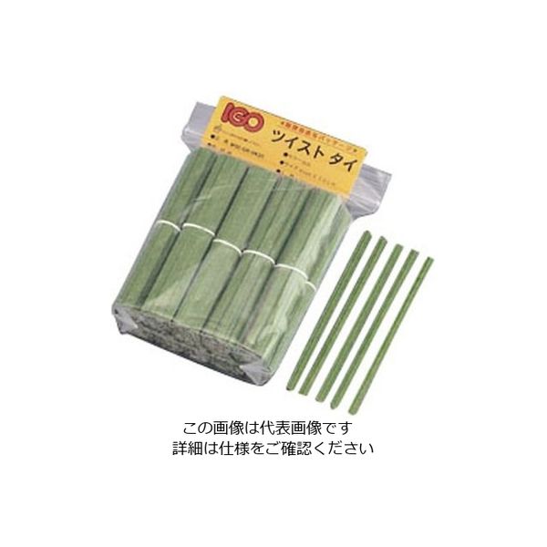 アイ・ジー・オー 紙タイ 和紙調 カット品(1000本入) 4mm×10cm 抹茶 64-4201-60 1本(1000本)（直送品）