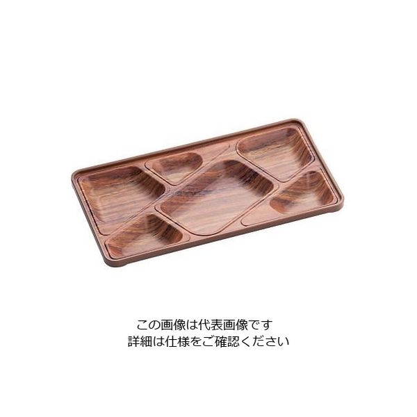 アヅミ産業 ポリプロピレン ランチプレート マホガニー FN-5 1個 64-4202-34（直送品）