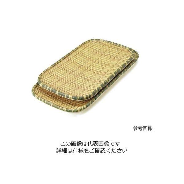 萬洋 竹風メラミンプレート巻渕青 角細 小 64-4204-62 1個（直送品）