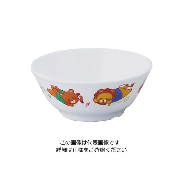 アヅミ産業 メラミンお子様食器 「みんなともだち。」 汁椀 YMC-1 1個 64-4205-66（直送品）