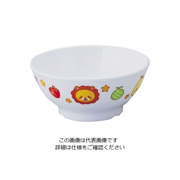 アヅミ産業 メラミンお子様食器 「みんなともだち。」 飯椀 YMB-1 1個 64-4205-65（直送品）