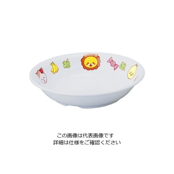 アヅミ産業 メラミンお子様食器 「みんなともだち。」 深皿 YME-1 1個 64-4205-67（直送品）