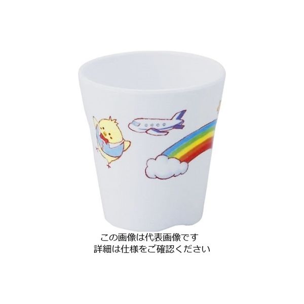 アヅミ産業 メラミンお子様食器 「みんなともだち。」 カップ YMF-1 1個 64-4205-69（直送品）