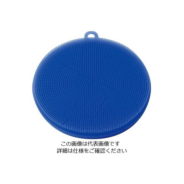 岡部洋食器製作所 シリコンたわし ブルー 7-8802-03 1個（直送品）