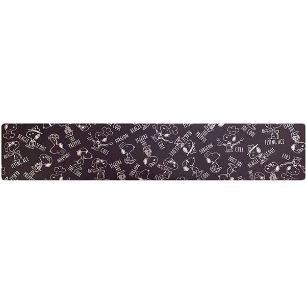 センコー スヌーピー　チェンジ　ロングマット　約45×240cm　ブラック SNB200702 1個（直送品）