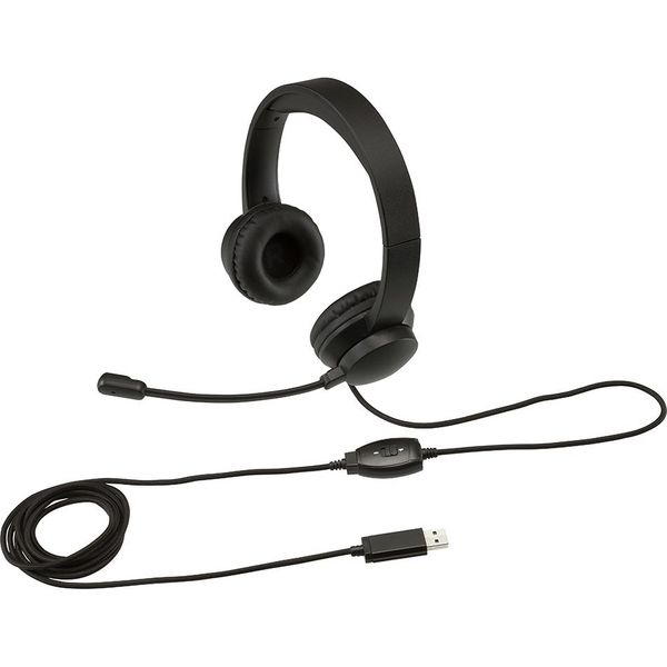 ナカバヤシ USBヘッドセット MHM-SU33BK 1個（直送品）