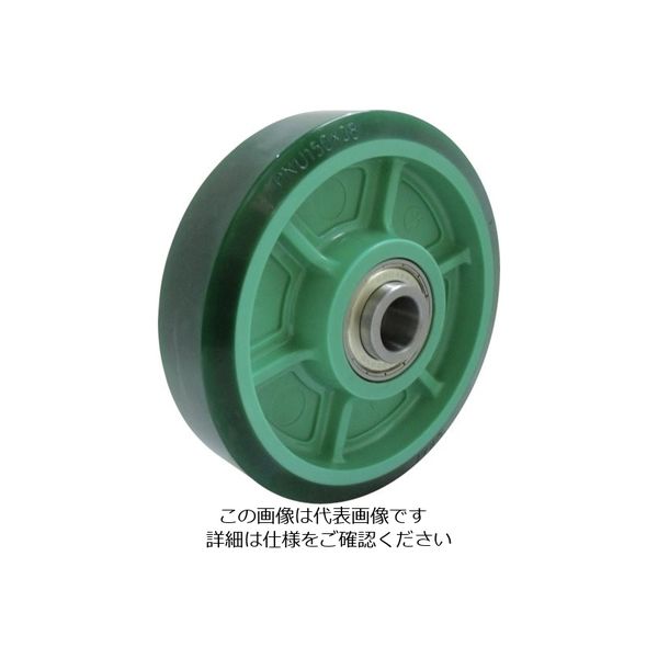 ヨドノ 樹脂製ウレタンゴム車輪(ステンレス製ベアリング入) PNU200SUSB 1個 133-6024（直送品）