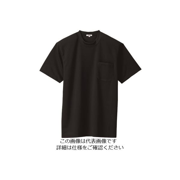 アイトス 吸汗速乾(クールコンフォート)半袖Tシャツ(ポケット付)(男女兼用) ブラック 4L 10576-010-4L 1着（直送品）