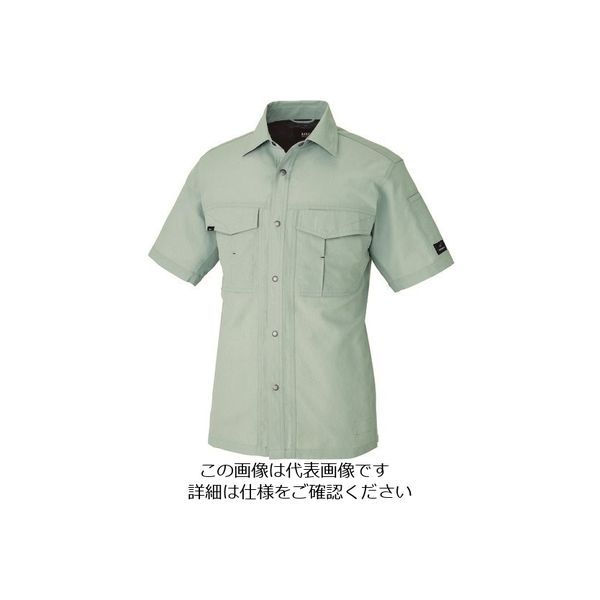 アイトス 半袖シャツ(男女兼用) アースグリーン L 1637-005-L 1着 144-7106（直送品）