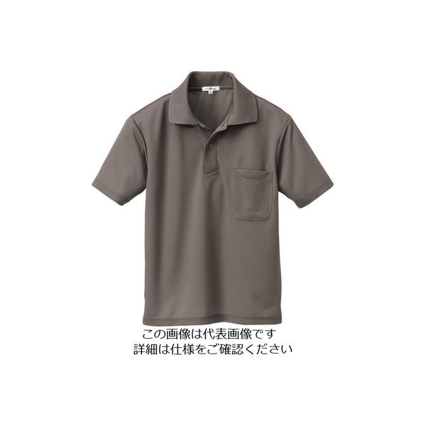 アイトス 吸汗速乾(クールコンフォート)半袖ポロシャツ(男女兼用) チャコールグレー 6L 10579-044-6L 1着 145-3668（直送品）