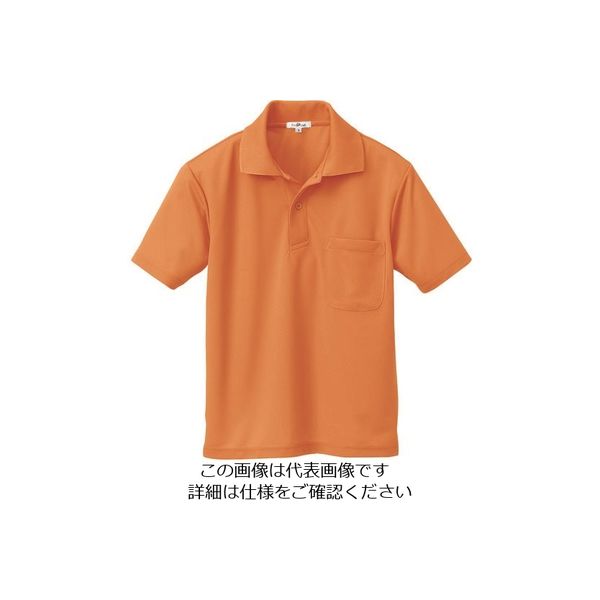 アイトス 吸汗速乾(クールコンフォート)半袖ポロシャツ(男女兼用) オレンジ 4L 10579-063-4L 1着 144-8902（直送品）