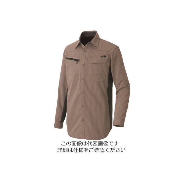 アイトス 長袖シャツ(薄地) モカ S 30635-024-S 1着 144-4338（直送品）