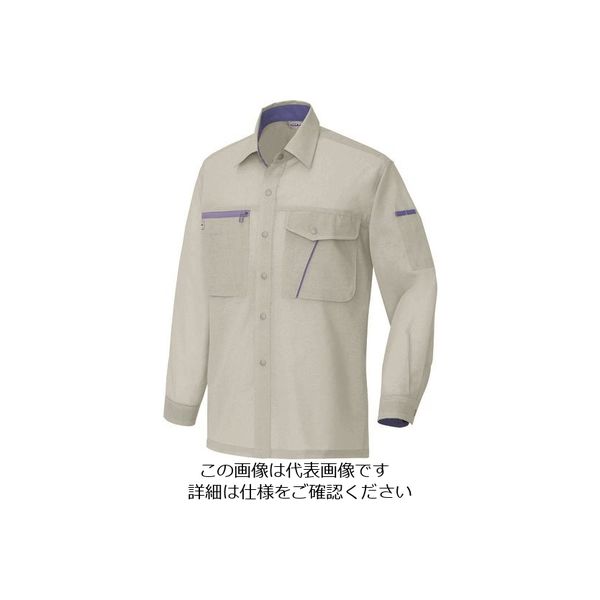 アイトス 長袖シャツ(男女兼用) アースグレー 4L 235-003-4L 1着 144-7094（直送品）