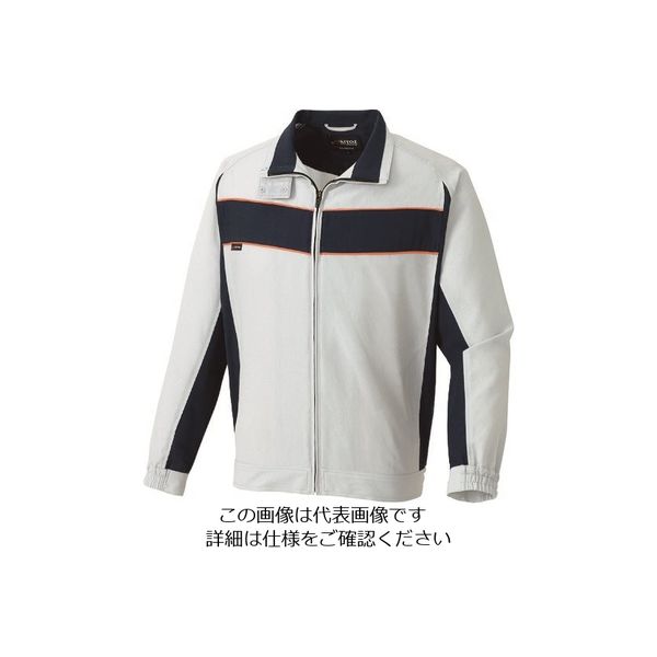 アイトス 長袖ブルゾン(男女兼用) ライトグレー×ディープネイビー L 3630-004-L 1着 145-3265（直送品）