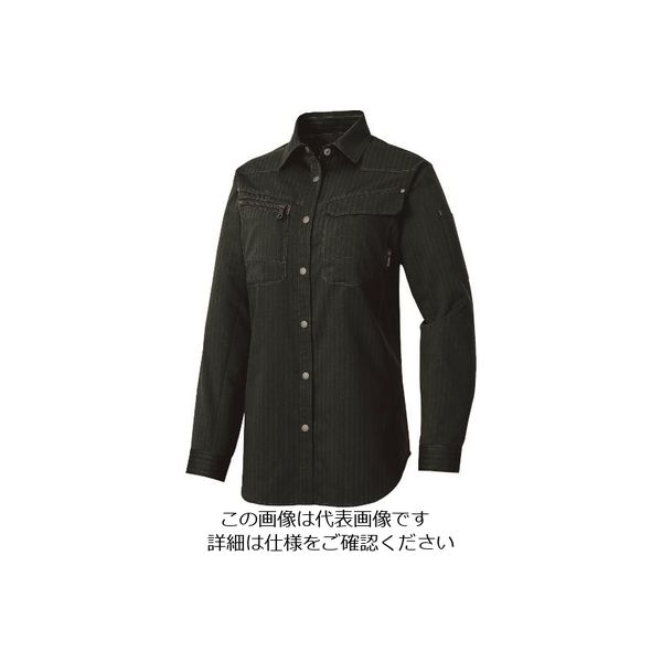 アイトス レディース長袖シャツ(薄地) カーキブラック 5L 30645-010-5L 1着 144-5893（直送品）