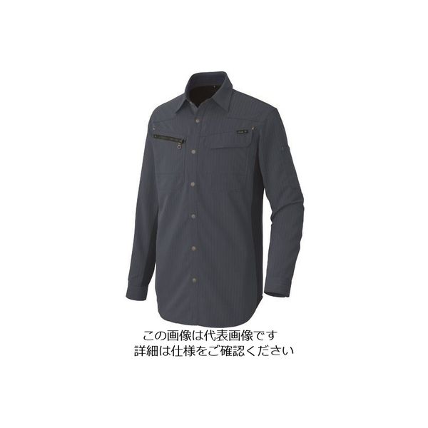 アイトス 長袖シャツ(薄地) ネイビー 4L 30635-008-4L 1着 144-2700（直送品）