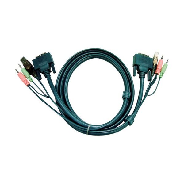 ATEN（エーテン） ATEN DVI-Iケーブル シングルリンク対応 1.8m 2L-7D02UI 1本（1.8m） 115-2074（直送品）