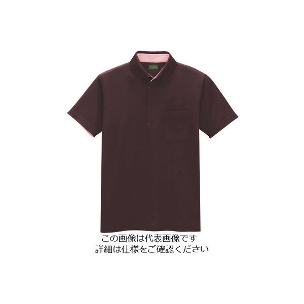 アイトス 制電半袖ポロシャツ(男女兼用) チョコレート SS 50006-062-SS 1着 145-0680（直送品）