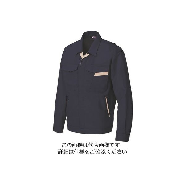 アイトス 長袖サマージャンパー(男女兼用) ネイビー×ベージュ L 961-008-L 1着 144-5296（直送品）