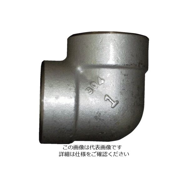 フジトク エルボ 90E 25A ステンレス 304 ねじ込み 90E-PT-25A-SU4 1個 810-6549（直送品）