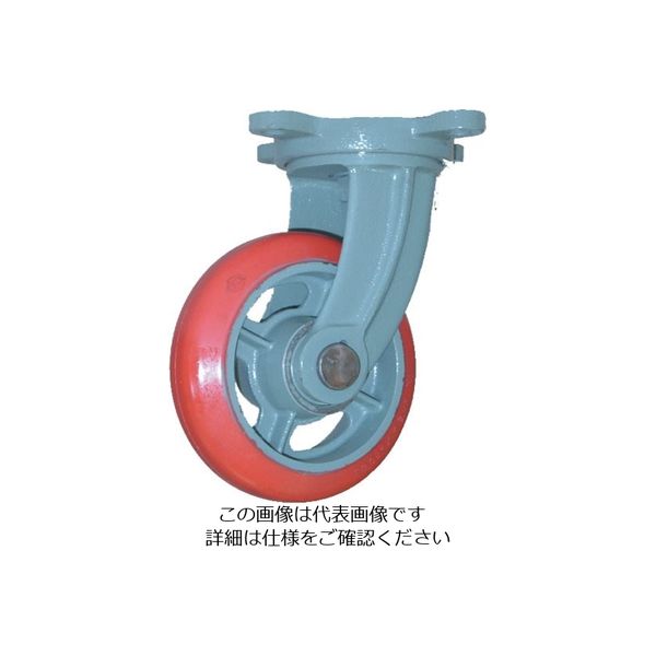 ヨドノ 鋳物中荷重用ジェンゴム車輪自在車付ベアリング入 100φ GSB-G100 1個 131-7204（直送品）