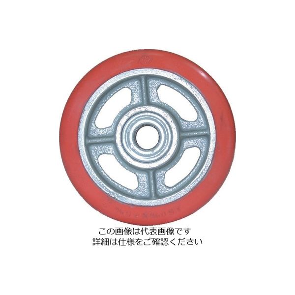 ヨドノ 鋳物中荷重用ジェンゴム車輪ベアリング入 300φ GSB300 1個 131-5614（直送品）