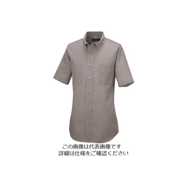 アイトス 半袖ボタンダウンシャツ(コードレーン)(男女兼用) ブラック 3L 50402-110-3L 1着 145-2271（直送品）