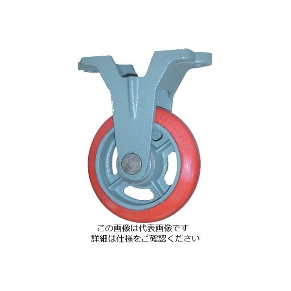 ヨドノ 鋳物中荷重用ジェンゴム車輪固定車付ベアリング入 200φ GSB-K200 1個 132-1885（直送品）