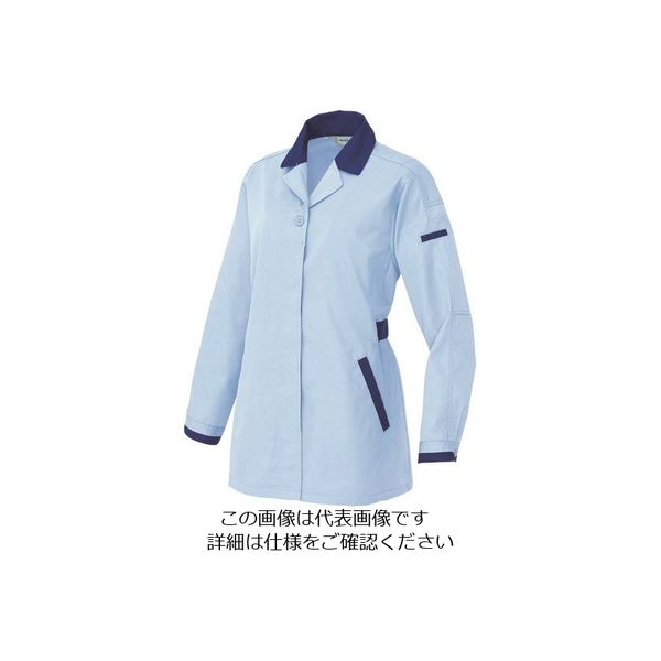 アイトス 長袖サマースモック サックス×ネイビー 5L 5327-007-5L 1着 143-9107（直送品）