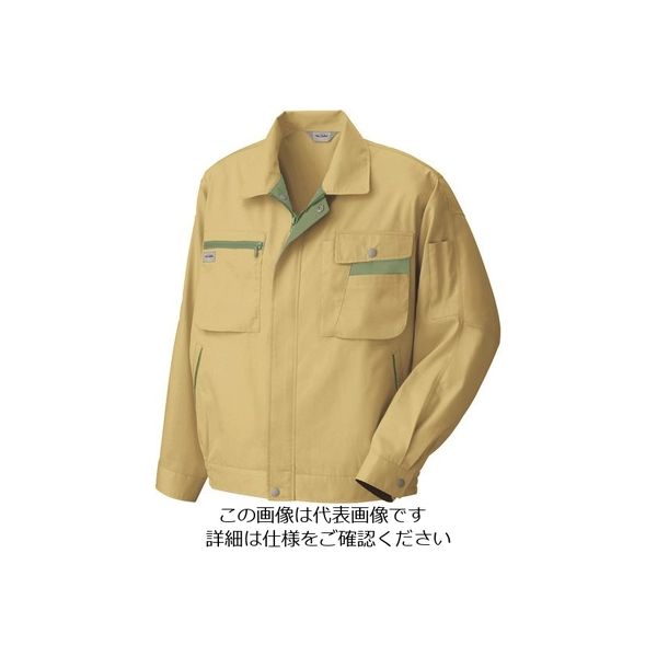 アイトス 長袖サマーブルゾン マスタード×オリーブ M 5320-019-M 1着 143-5957（直送品）