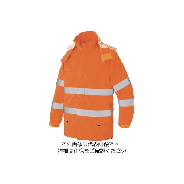 アイトス 高視認性レインジャケット ハイパーオレンジ M 562405-093-M 1着 143-9279（直送品）