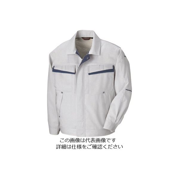 アイトス 長袖サマーブルゾン(配色)(男女兼用) シルバーグレー×ロイヤルブルー 4L 5570-003-4L 1着 144-0640（直送品）