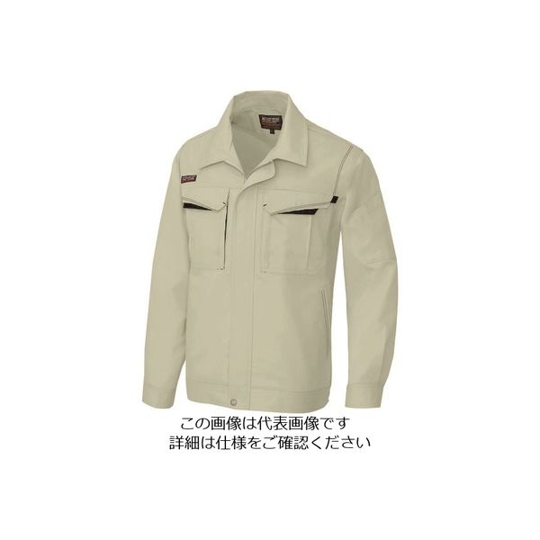 アイトス 長袖サマーブルゾン(男女兼用) アースグリーン×ブラック 6L 5550-005-6L 1着 144-2274（直送品）