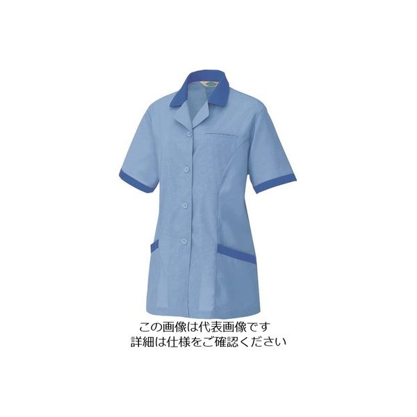 アイトス 半袖スモック サックス L 5369-007-L 1着 143-9114（直送品）