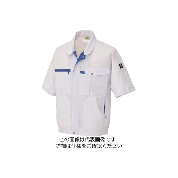 アイトス 半袖ブルゾン(男女兼用) シルバーグレー 4L 5361-003-4L 1着 143-2764（直送品）