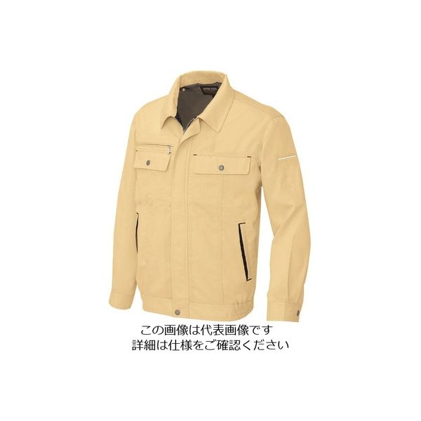 アイトス 長袖サマーブルゾン(男女兼用) イエロー×ブラック SS 5560-019-SS 1着 145-3324（直送品）