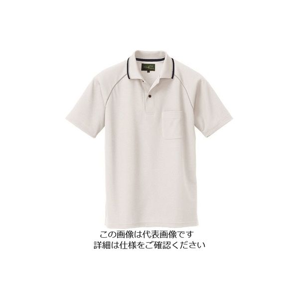 アイトス 制電半袖ポロシャツ(男女兼用) ホワイト 5L 50005-001-5L 1着 145-2237（直送品）