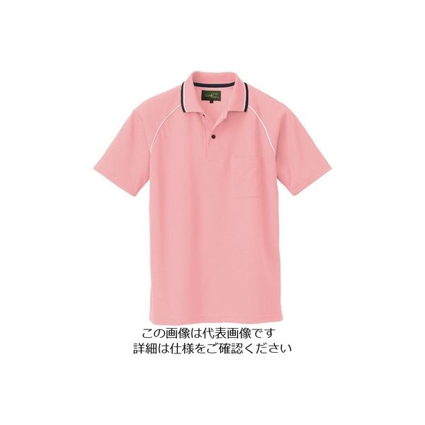 アイトス 制電半袖ポロシャツ(男女兼用) ピンク 5L 50005-060-5L 1着 143-1768（直送品）